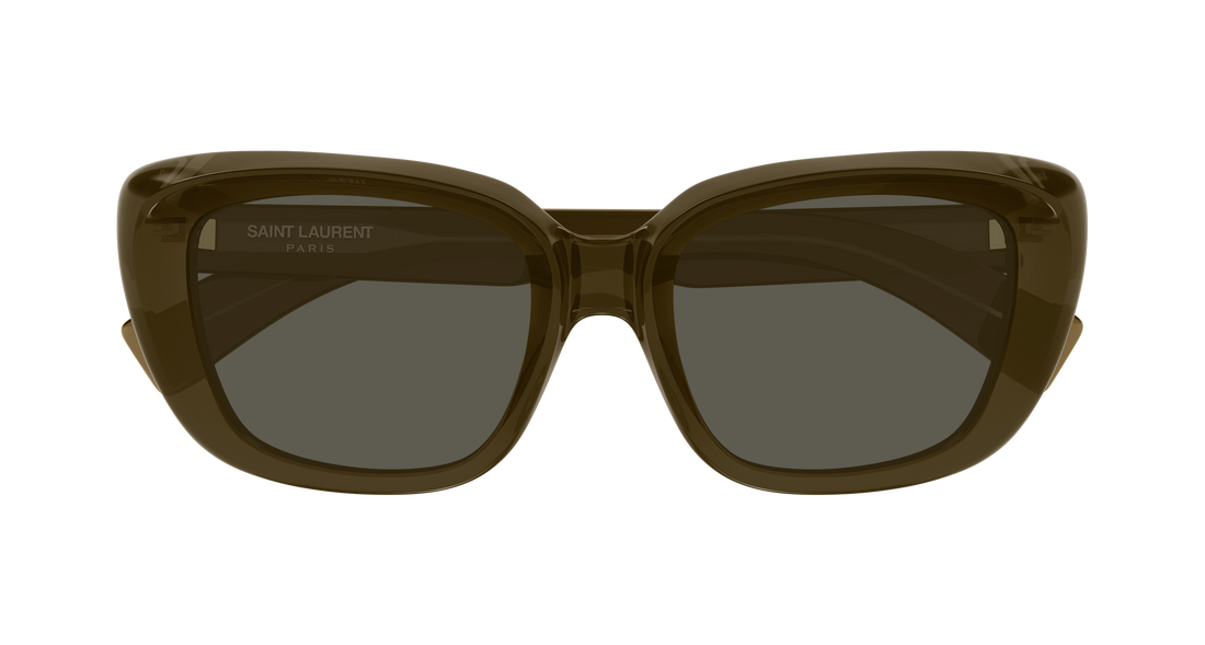 Sunglasses saint laurent sl 857 009 marron cat eye femenino size 53mm - Detailed view