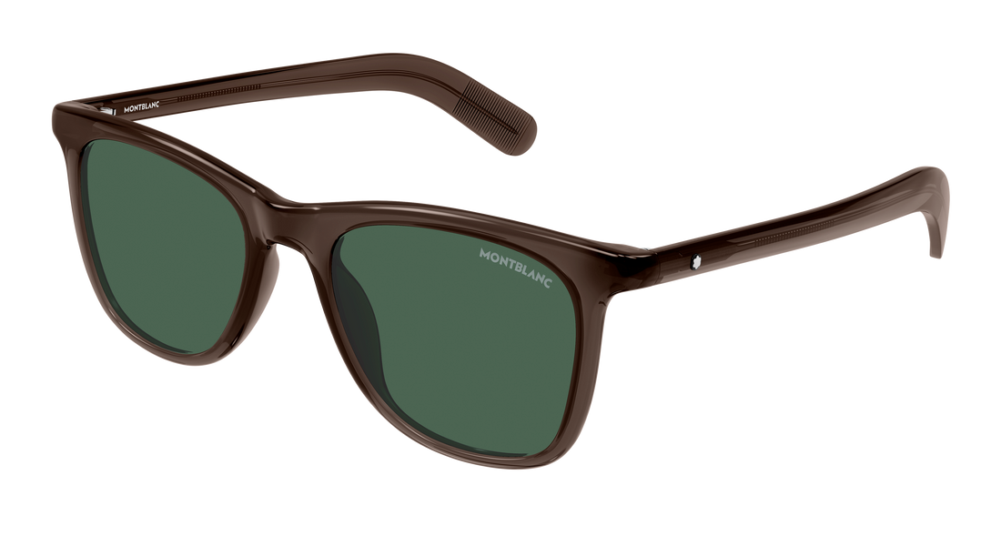 Lunettes de soleil montblanc mb0496s 002 marron rectangular / squared masculino taille 52mm - Vue principale
