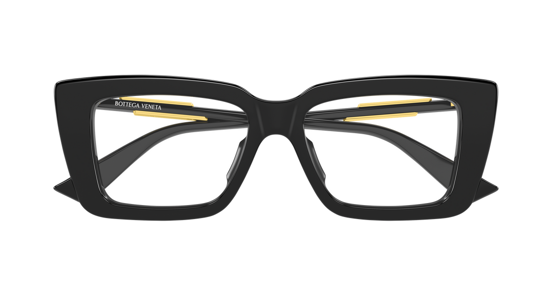 Prescription glasses bottega veneta bv1448o 001 negro rectangular / squared femenino size 53mm - Detailed view