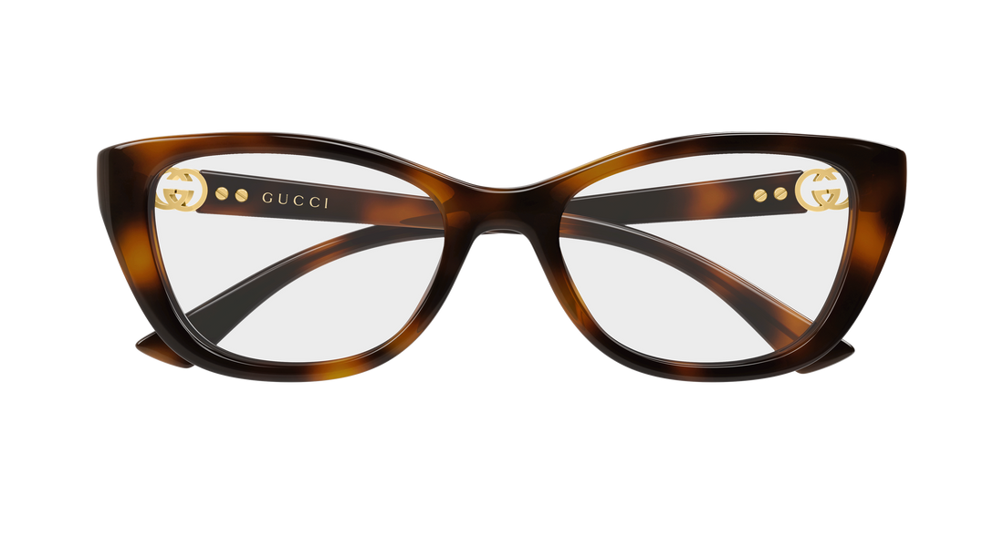 Lunettes de vue gucci gg2196ol 006 havana cat eye femenino taille 53mm - Vue détaillée
