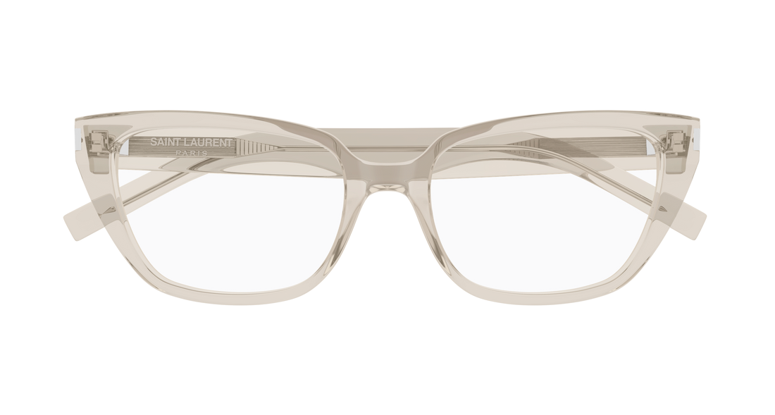 Gafas graduadas saint laurent sl 896 004 beige cat eye femenino talla 55mm - Vista de detalle