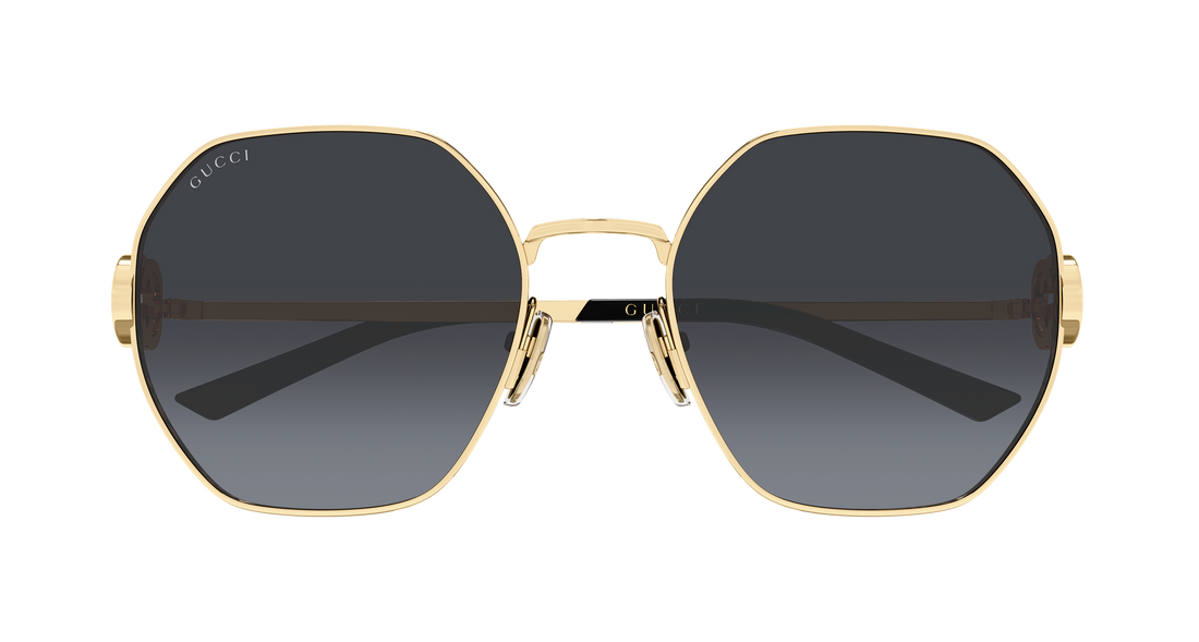 Occhiali da sole gucci gg2046s 001 dorado geometrical/directional femenino taglia 58mm - Vista dettagliata