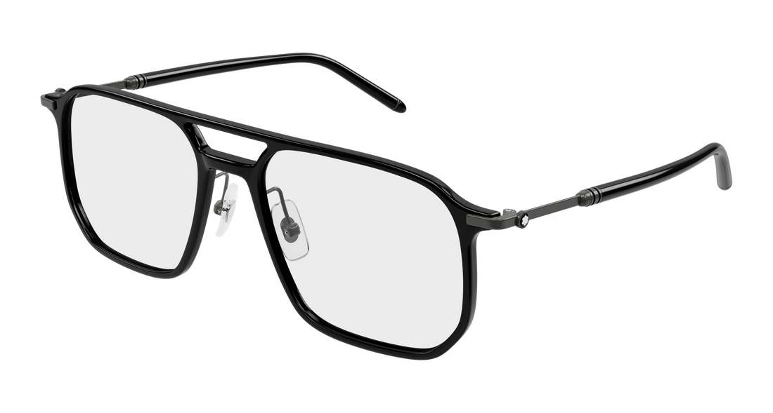 Brillen montblanc mb0522o 001 negro pilot/navigator masculino größe 56mm - Hauptansicht