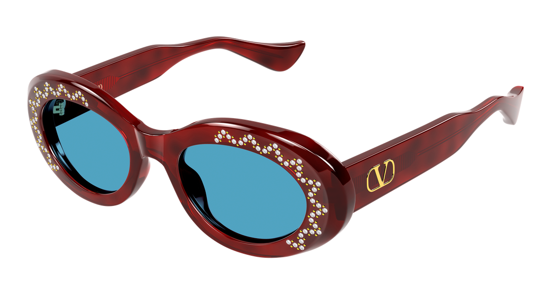 Lunettes de soleil valentino vg0057s 007 havana round/oval/panthos femenino taille 50mm - Vue principale