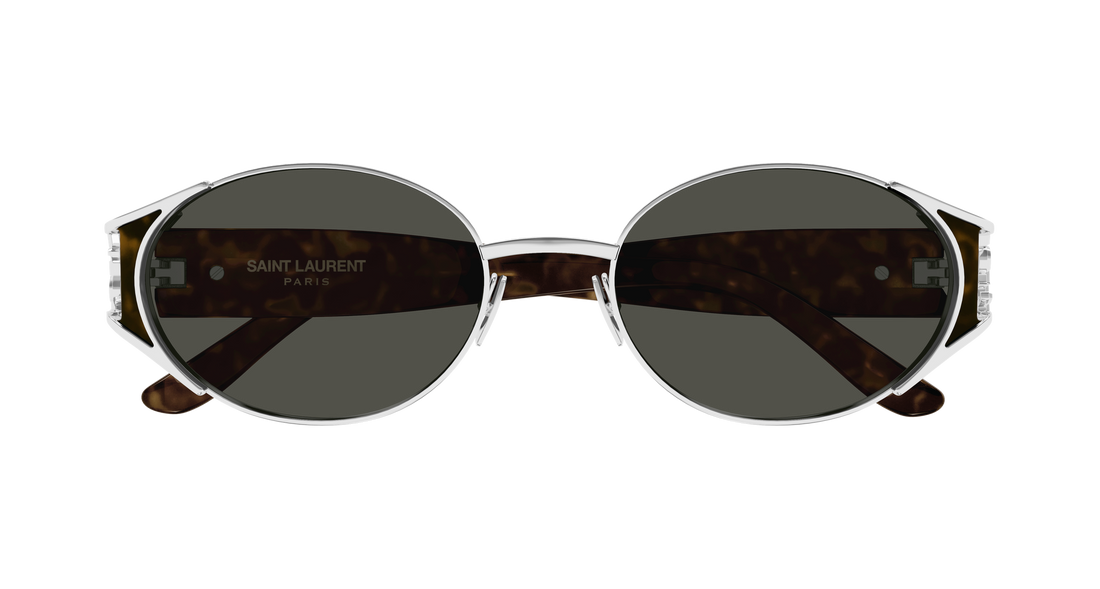 Lunettes de soleil saint laurent sl m919 002 plateado round/oval/panthos femenino taille 55mm - Vue détaillée