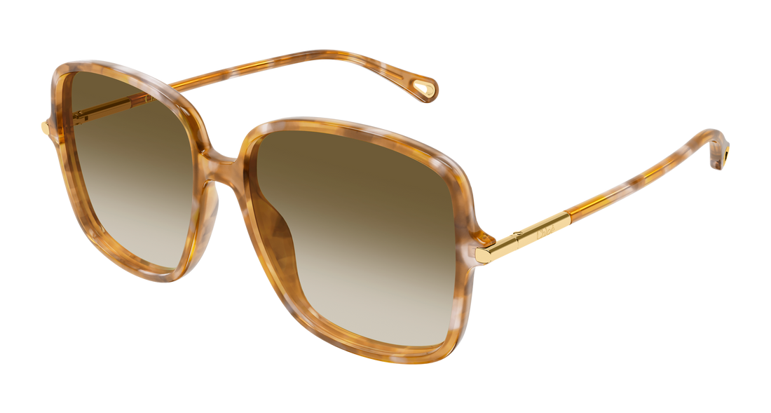 Lunettes de soleil chloé ch0396s 003 havana rectangular / squared femenino taille 57mm - Vue principale