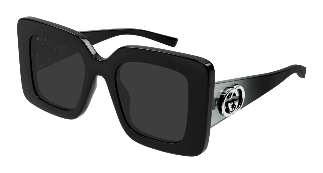 Sonnenbrillen gucci gg2025s 001 negro rectangular / squared femenino größe 49mm - Hauptansicht