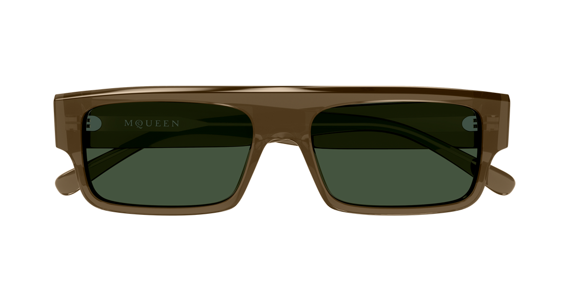 Sonnenbrillen alexander mcqueen am0580s 004 marron rectangular / squared masculino größe 55mm - Detailansicht