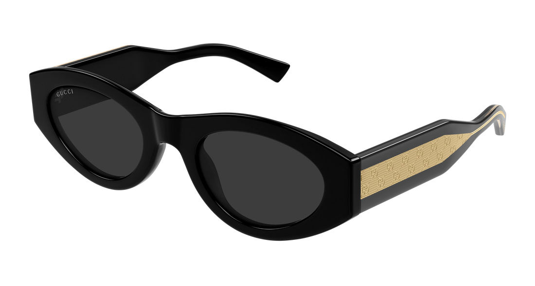 Sunglasses gucci gg2065s 001 negro round/oval/panthos femenino size 52mm - Main view