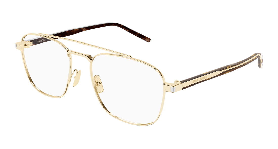 Lunettes de vue saint laurent sl 665 opt 003 dorado pilot/navigator unisex taille 56mm - Vue principale