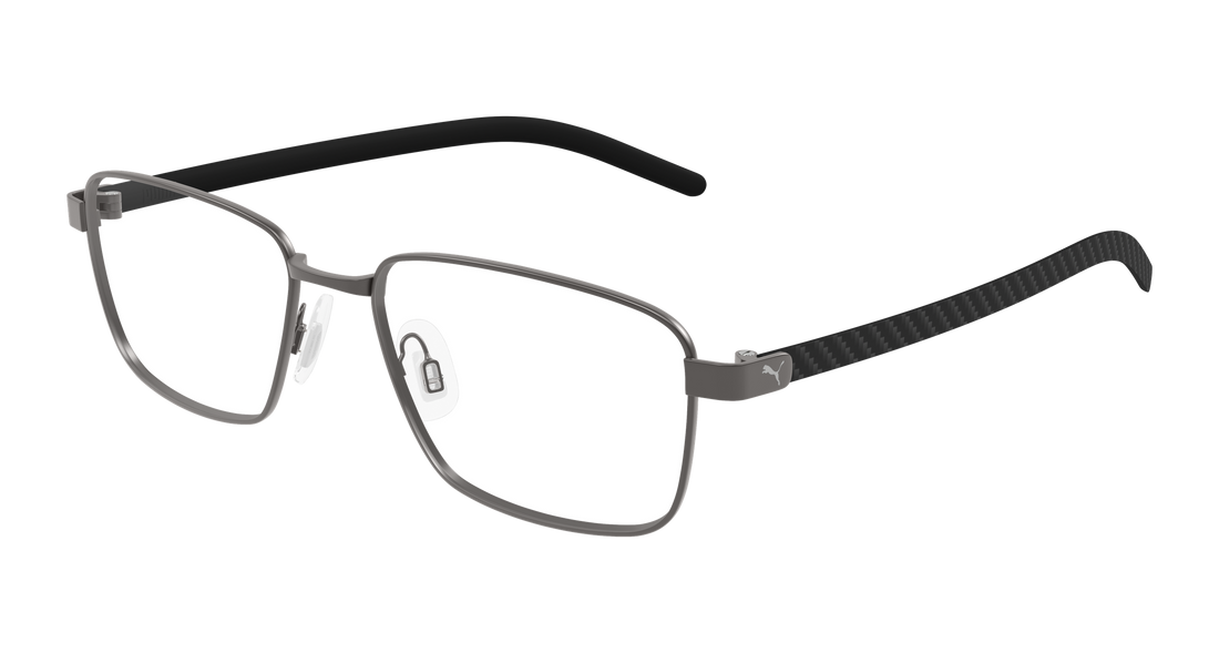 Lunettes de vue puma pu0554o 001 plateado rectangular / squared masculino taille 55mm - Vue principale