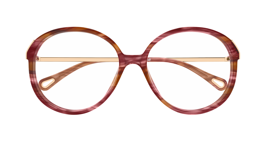 Lunettes de vue chloé ch0408o 003 havana round/oval/panthos femenino taille 58mm - Vue détaillée
