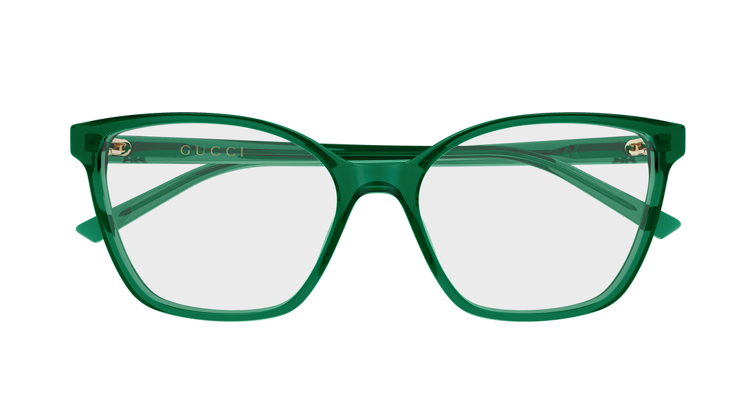 Lunettes de vue gucci gg1995o 010 verde cat eye femenino taille 54mm - Vue détaillée