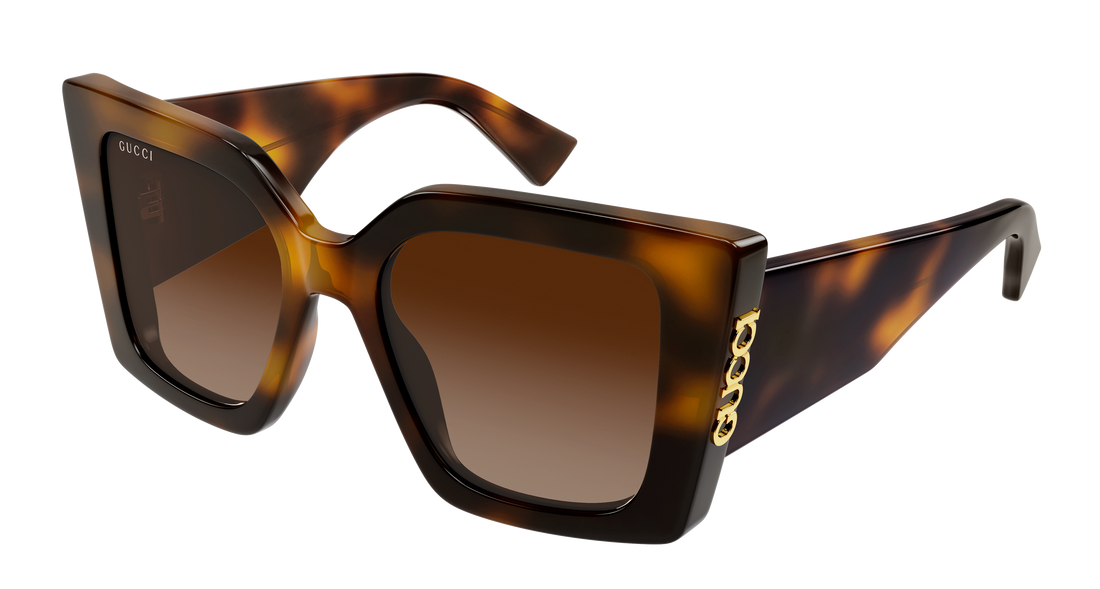 Lunettes de soleil gucci gg2039s 002 havana butterfly femenino taille 51mm - Vue principale