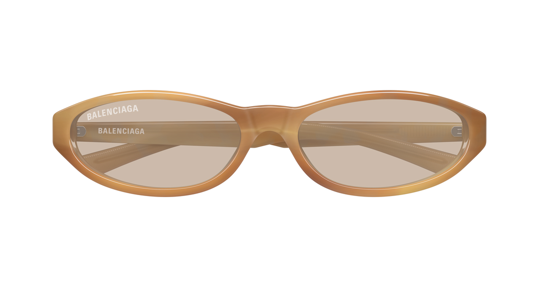 Lunettes de soleil balenciaga bb0007s 017 havana round/oval/panthos unisex taille 59mm - Vue détaillée