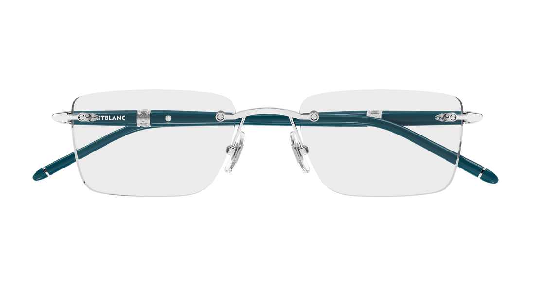 Brillen montblanc mb0536o 002 plateado rectangular / squared masculino größe 54mm - Detailansicht