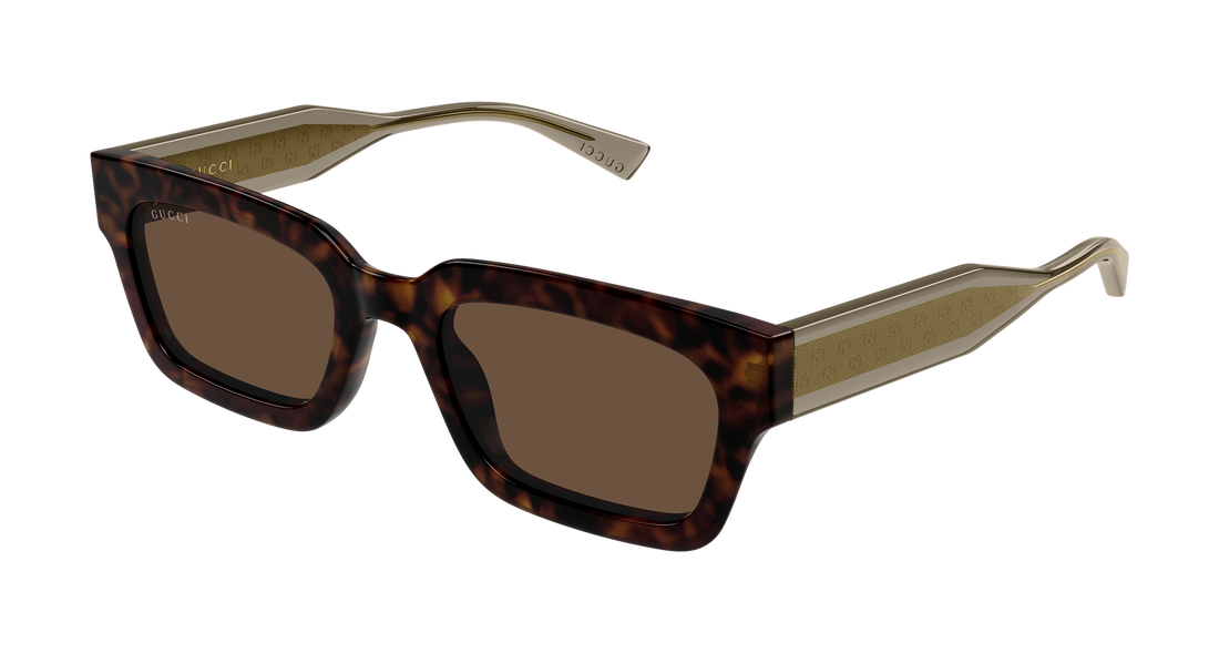 Sunglasses gucci gg2069s 002 havana rectangular / squared masculino size 53mm - Main view