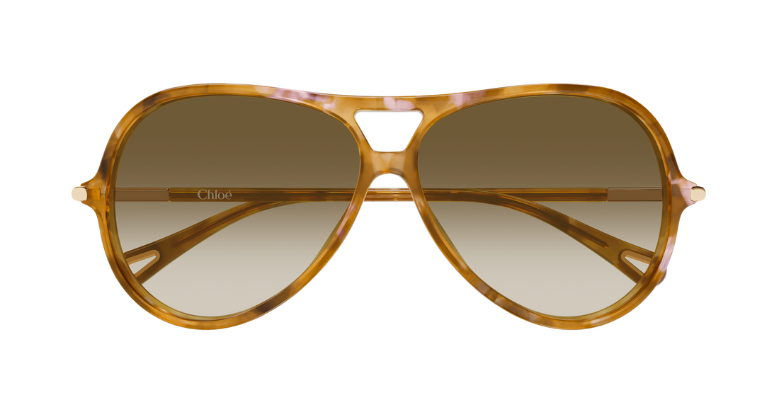 Lunettes de soleil chloé ch0395s 003 havana round/oval/panthos femenino taille 59mm - Vue détaillée