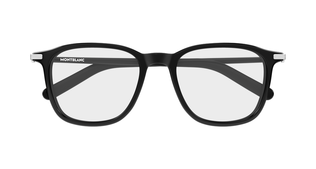 Lunettes de vue montblanc mb0499o 001 negro rectangular / squared masculino taille 52mm - Vue détaillée