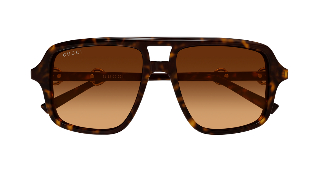 Occhiali da sole gucci gg2052s 008 havana pilot/navigator femenino taglia 55mm - Vista dettagliata