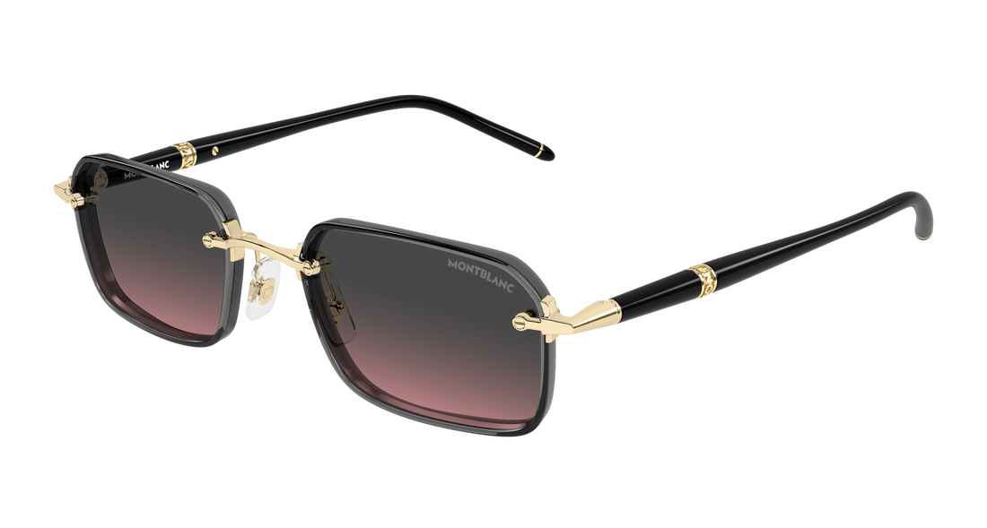 Lunettes de soleil montblanc mb0483s 003 dorado rectangular / squared masculino taille 54mm - Vue principale