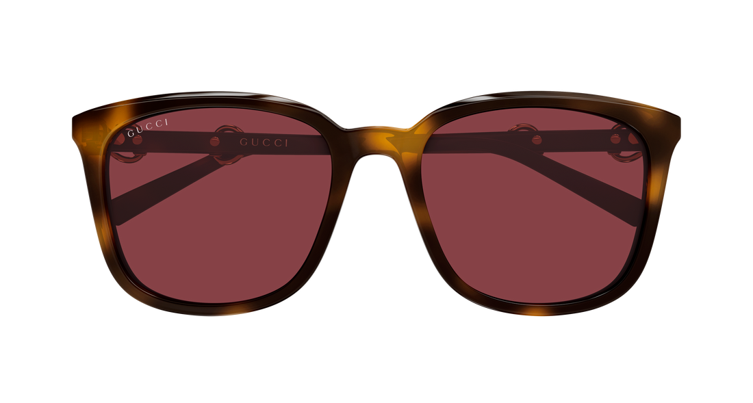 Occhiali da sole gucci gg2057sk 003 havana rectangular / squared femenino taglia 56mm - Vista dettagliata