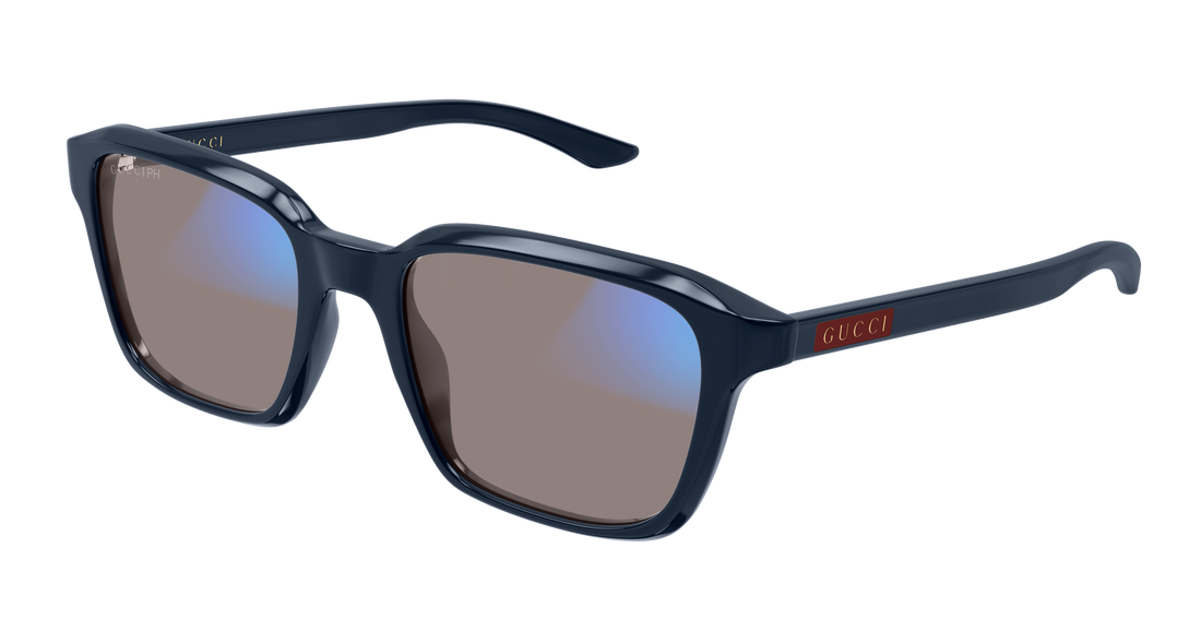 Occhiali da sole gucci gg2078s 006 azul rectangular / squared masculino taglia 52mm - Vista dettagliata