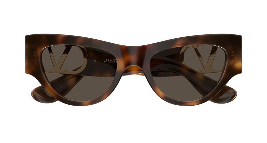 Lunettes de soleil valentino vg0053s 003 havana cat eye femenino taille 55mm - Vue détaillée