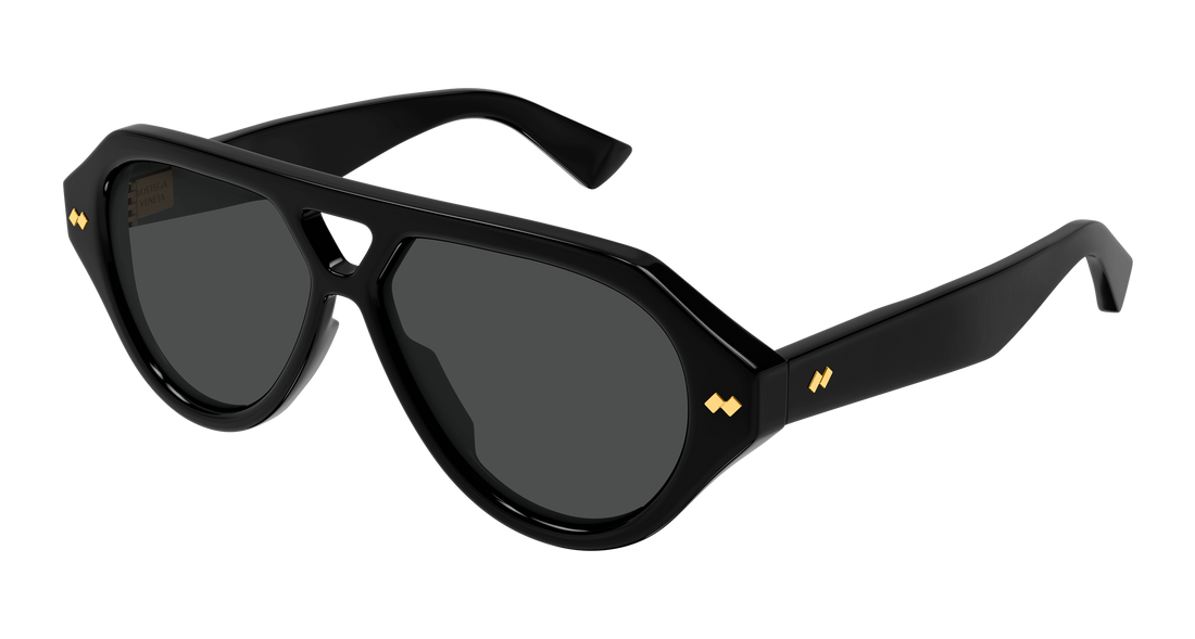 Lunettes de soleil bottega veneta bv1485s 001 negro pilot/navigator unisex taille 56mm - Vue principale