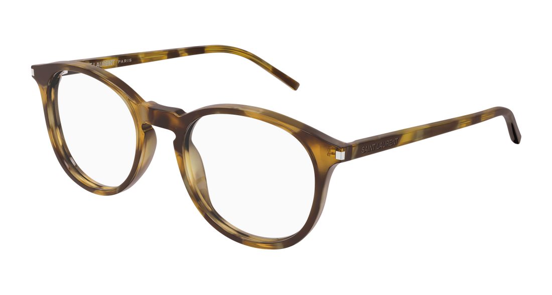 Lunettes de vue saint laurent sl 106 029 havana round/oval/panthos masculino taille 50mm - Vue principale