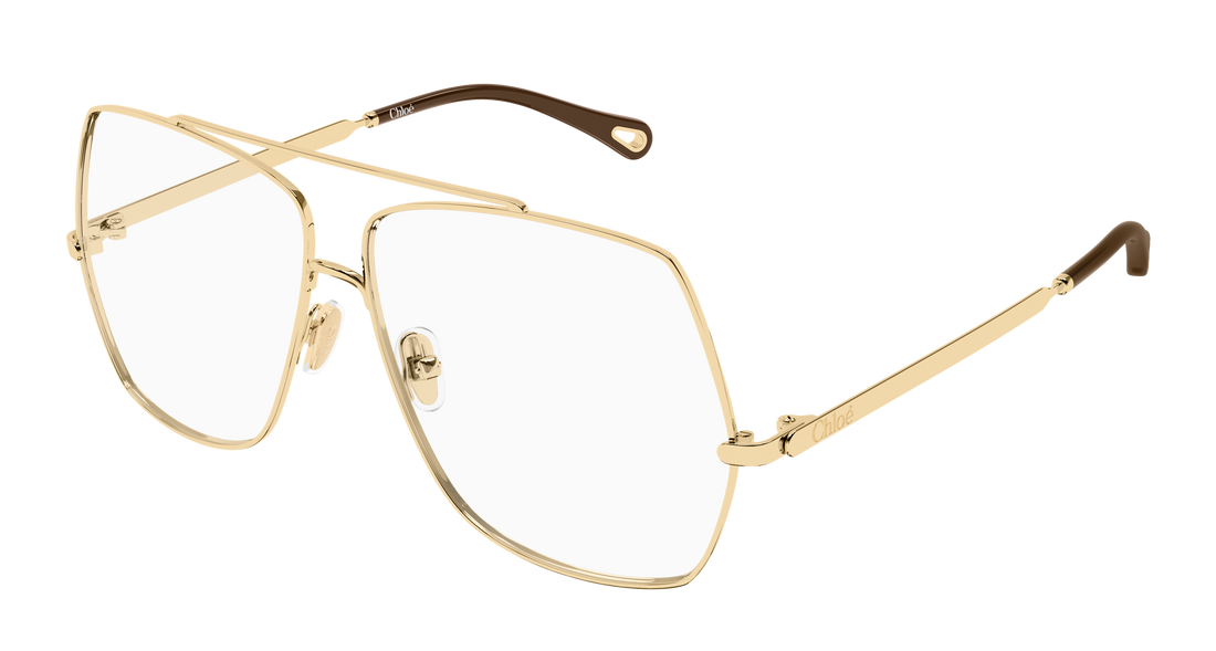 Lunettes de vue chloé ch0409o 001 dorado rectangular / squared femenino taille 61mm - Vue principale