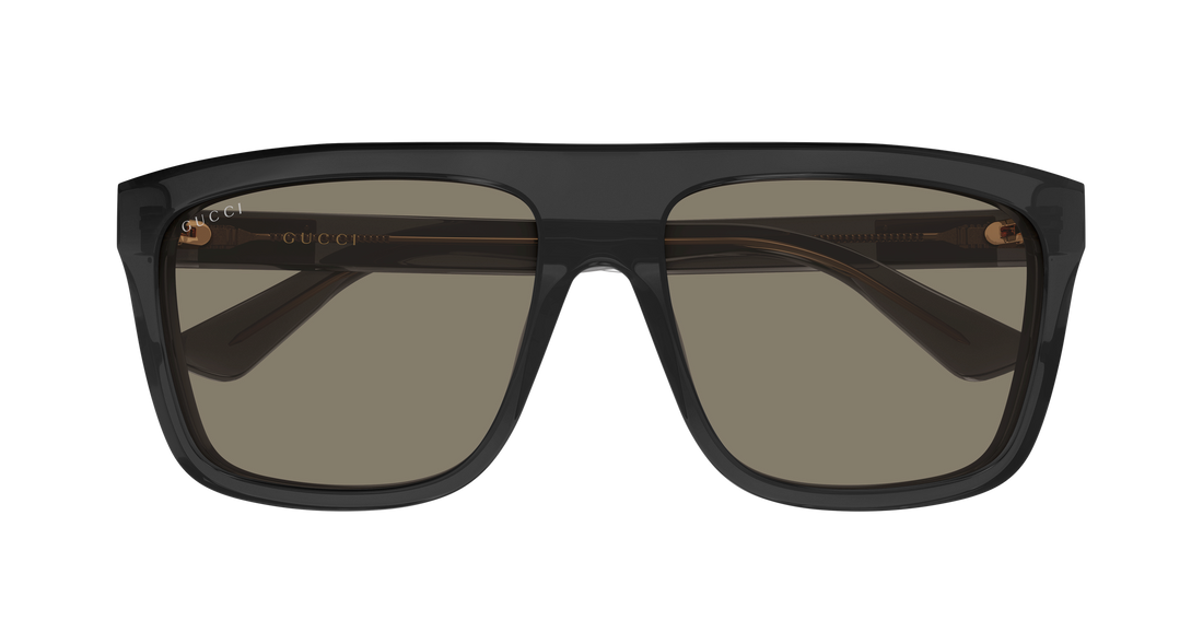 Lunettes de soleil gucci gg0748s 010 gris rectangular / squared masculino taille 59mm - Vue détaillée