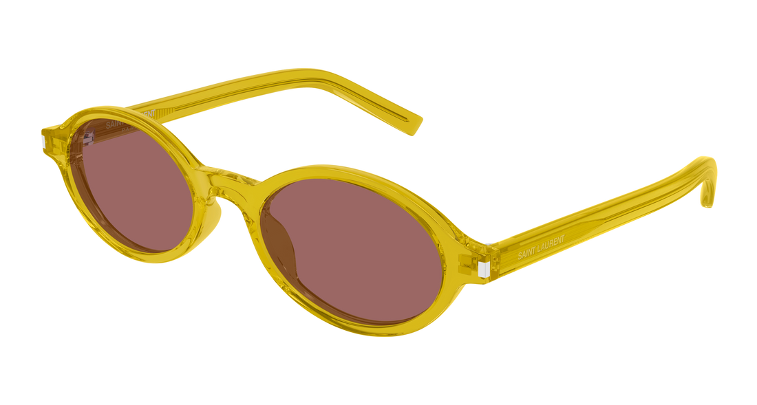 Lunettes de soleil saint laurent sl 751 jeanne 004 amarillo round/oval/panthos femenino taille 50mm - Vue principale