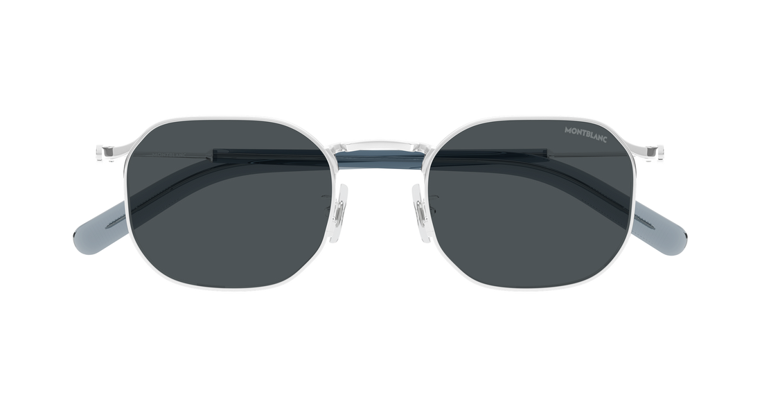 Sunglasses montblanc mb0459s 002 plateado geometrical/directional masculino size 50mm - Detailed view