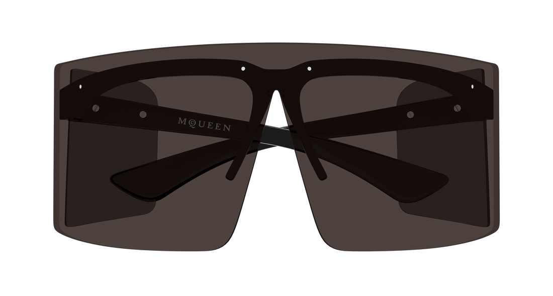 Sonnenbrillen alexander mcqueen am0594s 001 negro shield unisex größe 99mm - Detailansicht