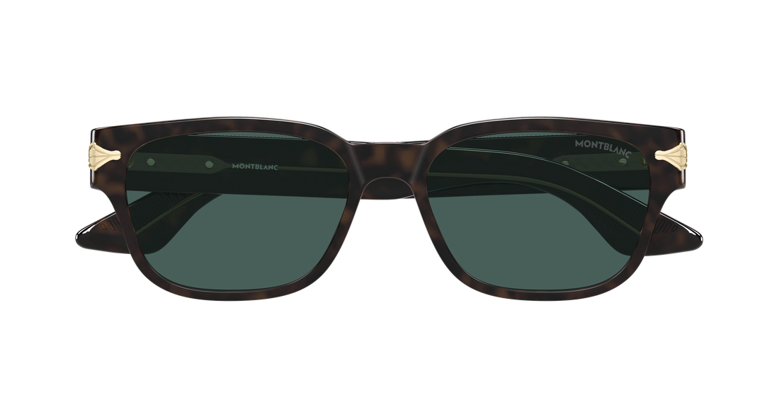Lunettes de soleil montblanc mb0479s 002 havana rectangular / squared masculino taille 55mm - Vue détaillée