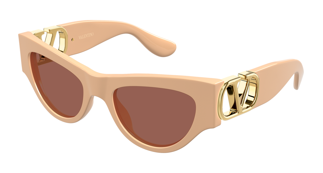Lunettes de soleil valentino vg0053s 004 beige cat eye femenino taille 55mm - Vue principale