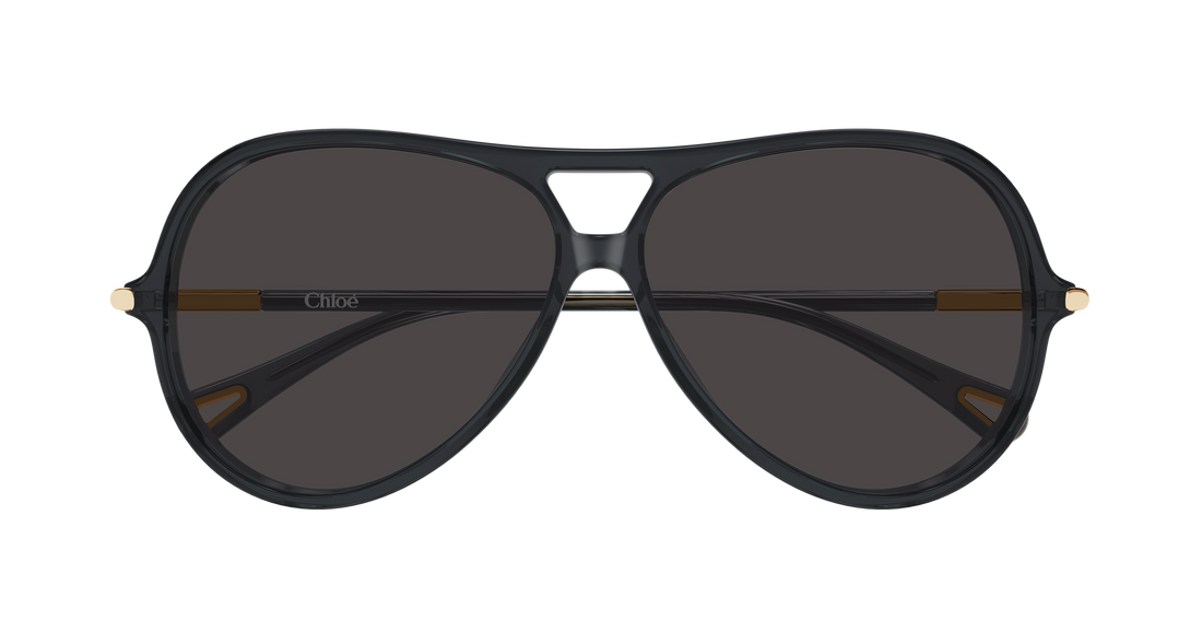 Lunettes de soleil chloé ch0395s 001 gris round/oval/panthos femenino taille 59mm - Vue détaillée