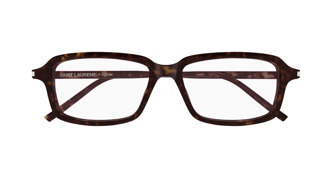 Lunettes de vue saint laurent sl 938 opt 005 havana rectangular / squared masculino taille 53mm - Vue détaillée