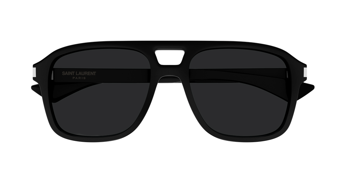 Zonnebrillen saint laurent sl 881 001 negro pilot/navigator unisex maat 55mm - Detailaanzicht