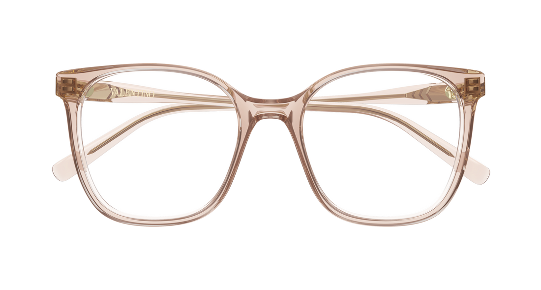 Lunettes de vue valentino vg0019o 010 beige rectangular / squared femenino taille 53mm - Vue détaillée