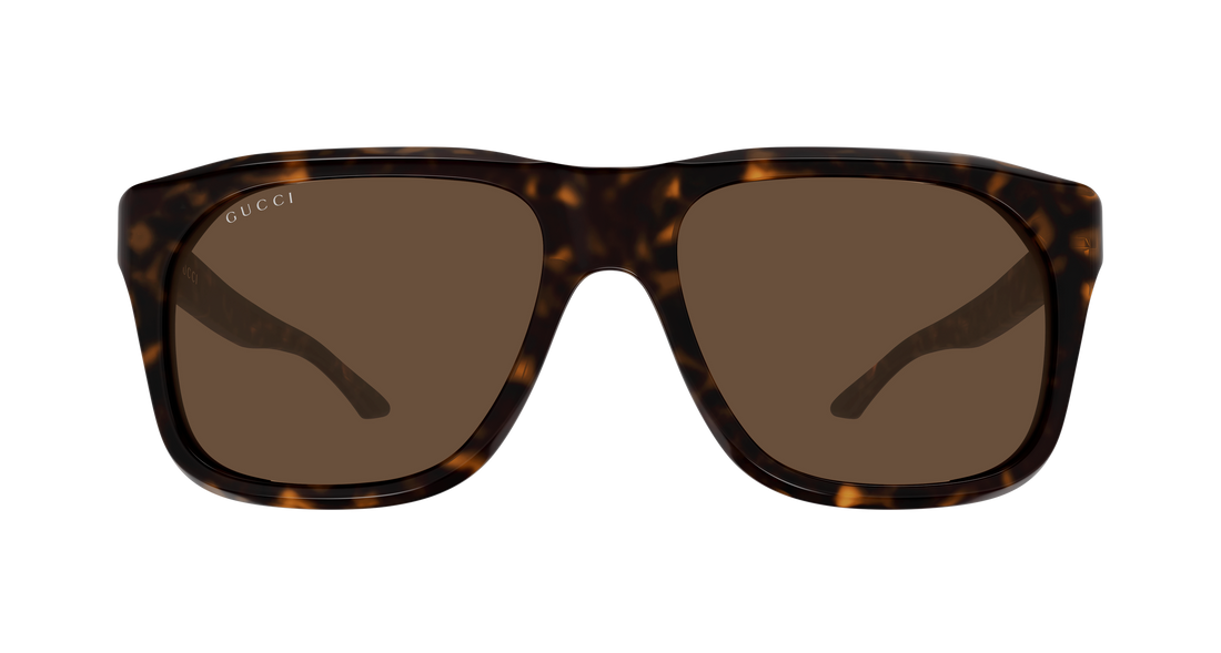 Occhiali da sole gucci gg2077s 002 havana rectangular / squared masculino taglia 55mm - Vista dettagliata