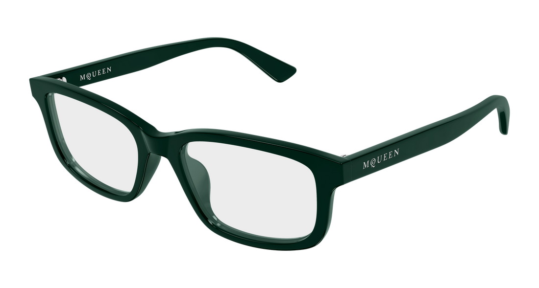 Brillen alexander mcqueen am0575o 009 verde cat eye masculino größe 56mm - Hauptansicht