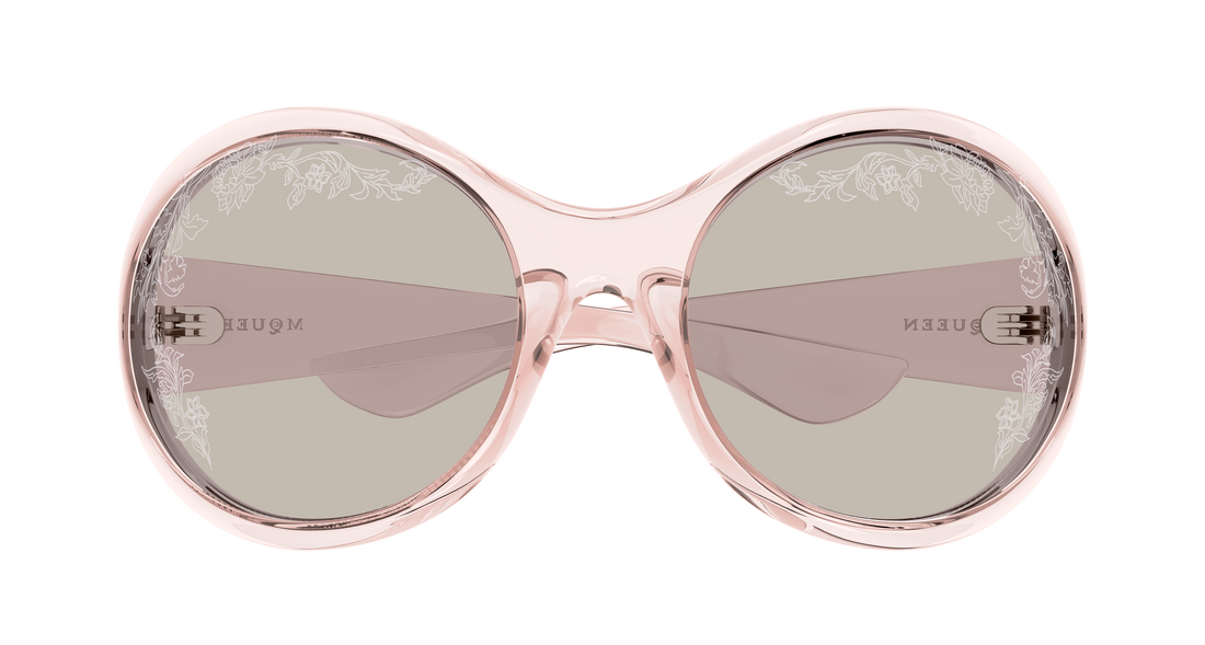 Lunettes de soleil alexander mcqueen am0592s 007 rosa round/oval/panthos unisex taille 65mm - Vue détaillée