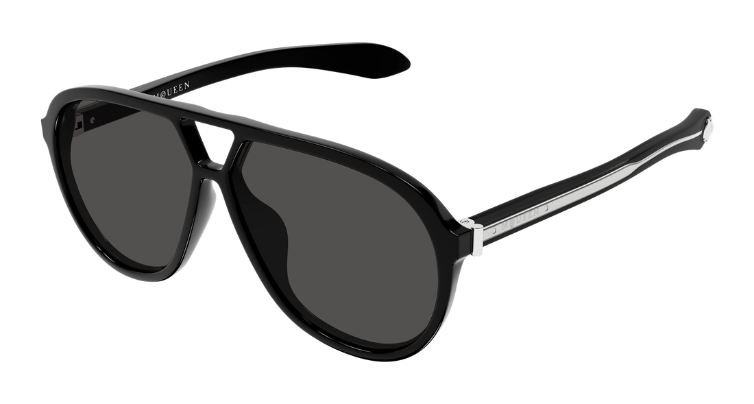 Sonnenbrillen alexander mcqueen am0586s 001 negro pilot/navigator unisex größe 59mm - Hauptansicht