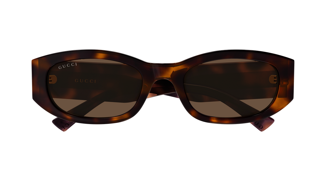 Sunglasses gucci gg2068sa 002 havana rectangular / squared femenino size 55mm - Detailed view