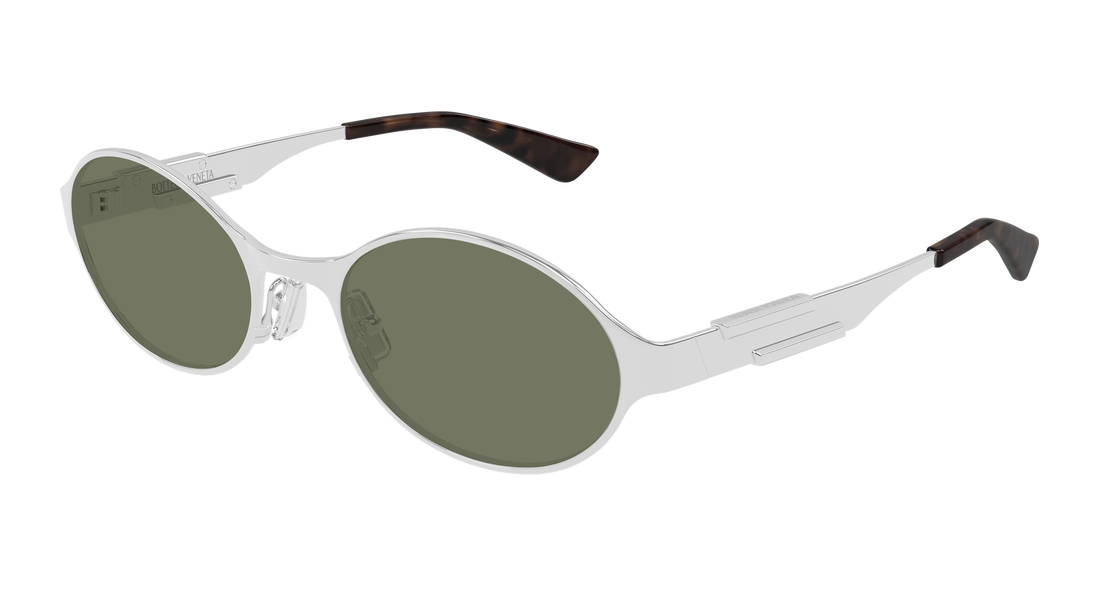 Sunglasses bottega veneta bv1456s 002 plateado round/oval/panthos unisex size 55mm - Main view