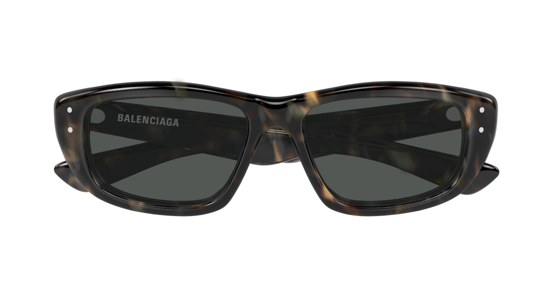 Lunettes de soleil balenciaga bb0520s 003 havana geometrical/directional masculino taille 55mm - Vue détaillée