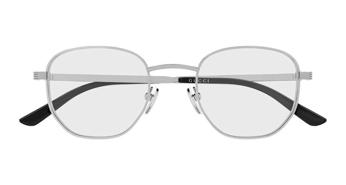 Lunettes de vue gucci gg2224o 001 plateado round/oval/panthos femenino taille 49mm - Vue détaillée