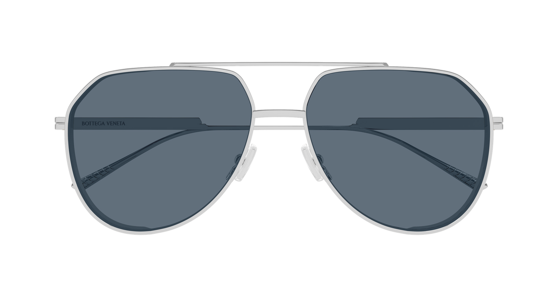 Sunglasses bottega veneta bv1465s 003 plateado pilot/navigator unisex size 60mm - Detailed view